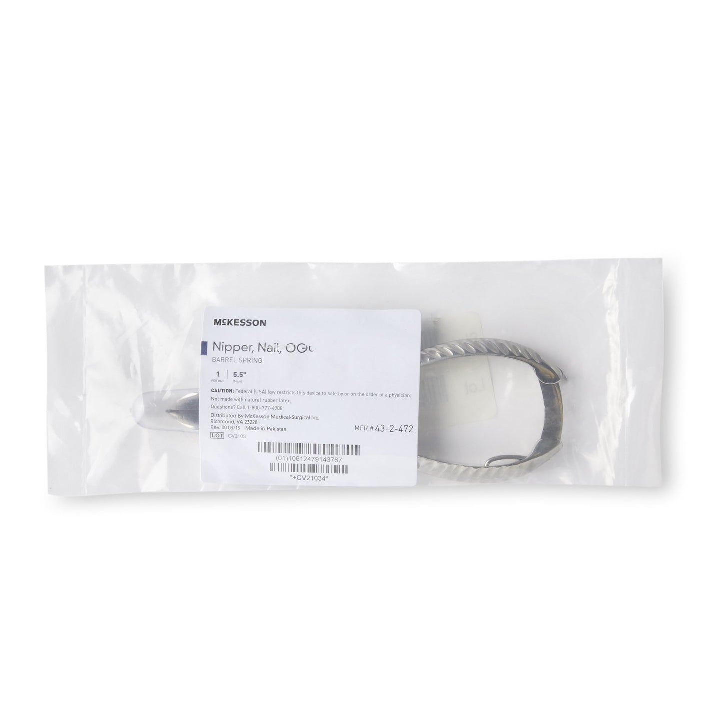 NIPPER, NAIL OG BARREL SPRNG 51/2" MGM43