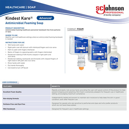 HANDWASH, KINDEST KARE ADVANCED FOAMING 1L