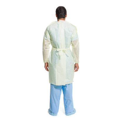 GOWN, UNIV ELAS CUFF YLW MED-LG