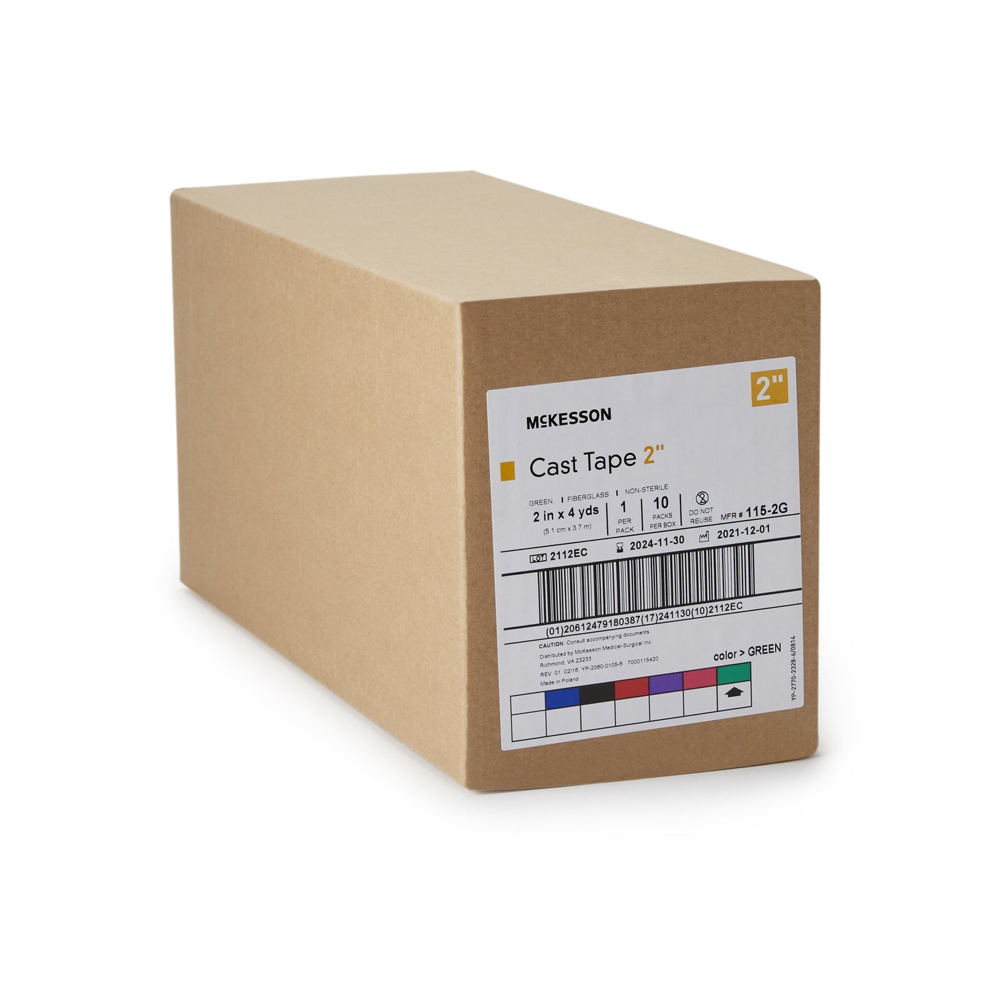 TAPE, CAST GRN LF 2"X4YDS