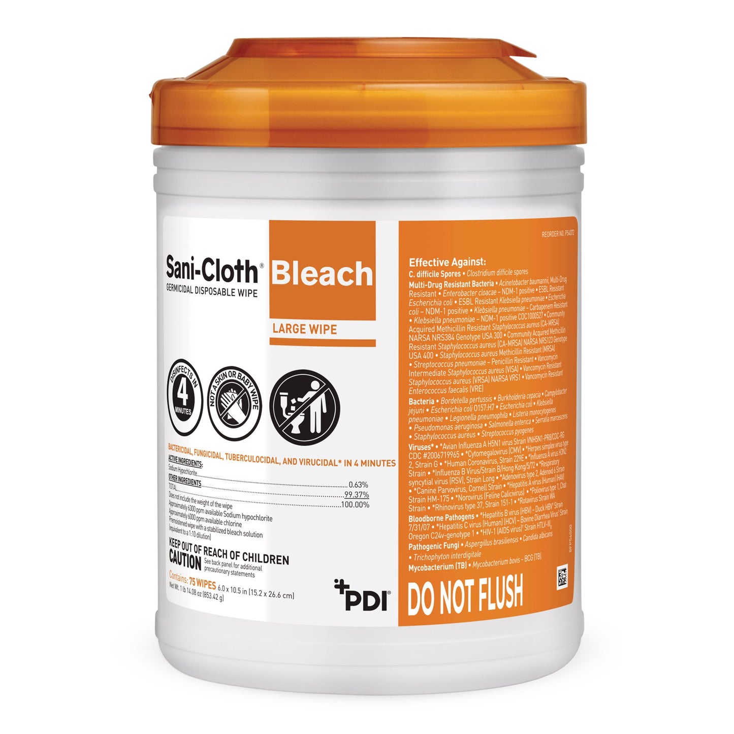 WIPE, SANI-CLOTH BLEACH GERMICIDAL
