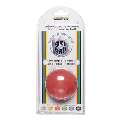 BALL, CANDO EXERCISE F/GRIP STRENGTH RED FABENT