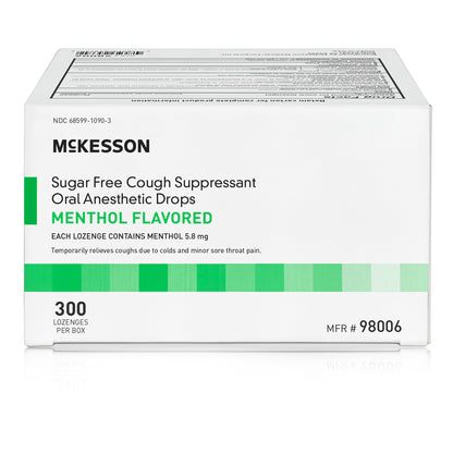 LOZENGE, COUGH SUPPRESS SUG-FREE MENTHOL