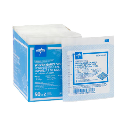 SPONGE, GAUZE 8PLY STR LF 2"X2"