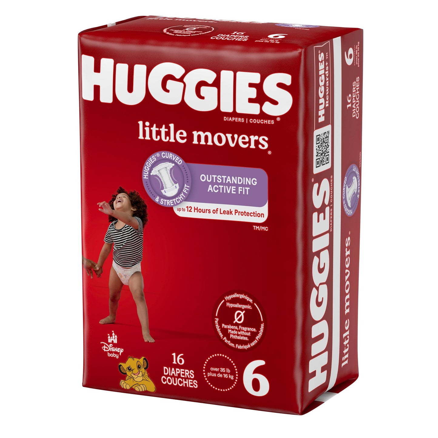 DIAPER, HUGGIES LITTLE MOVERSJUMBO SZ6