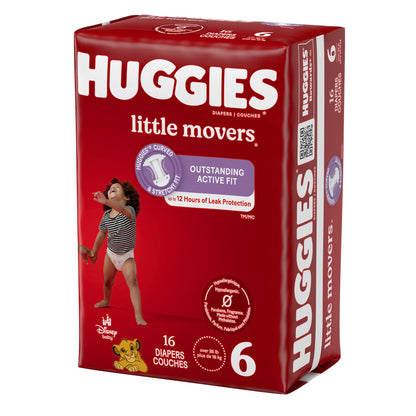 DIAPER, HUGGIES LITTLE MOVERSJUMBO SZ6