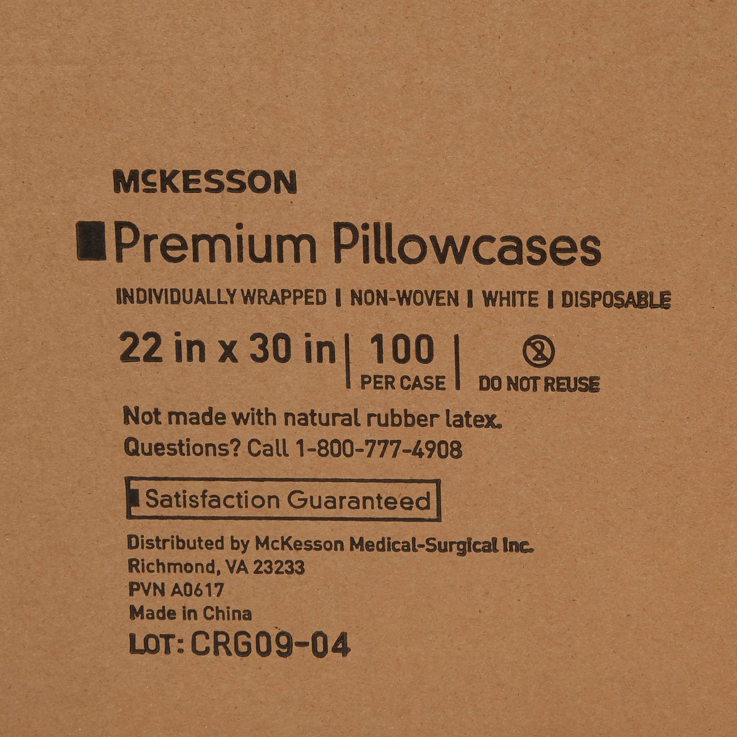PILLOWCASE, DISP WHT 22X30