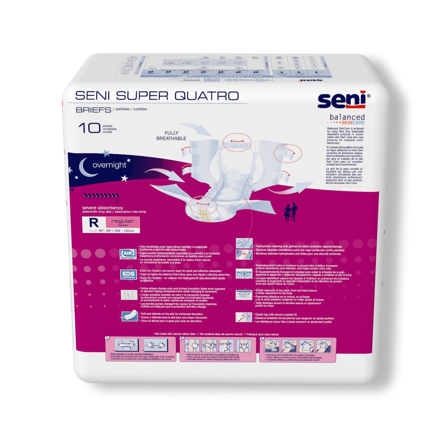 BRIEF, INCONT SENI SUPER QUATRO REG 40"-50"