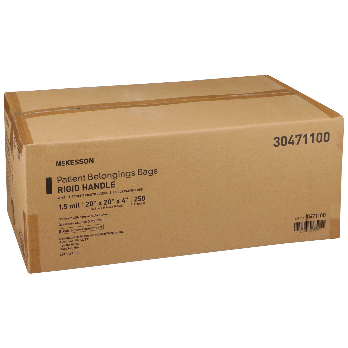 BAG, PAT HNDL 20X20X4 WHT
