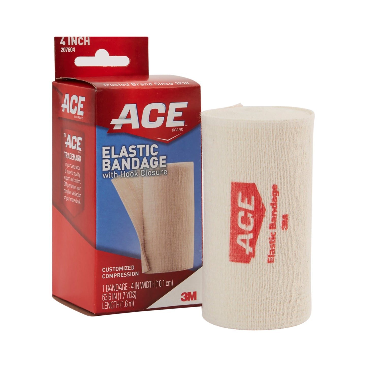 BANDAGE, ACE VELCRO HOOK/LOOPBANDAGE 4"
